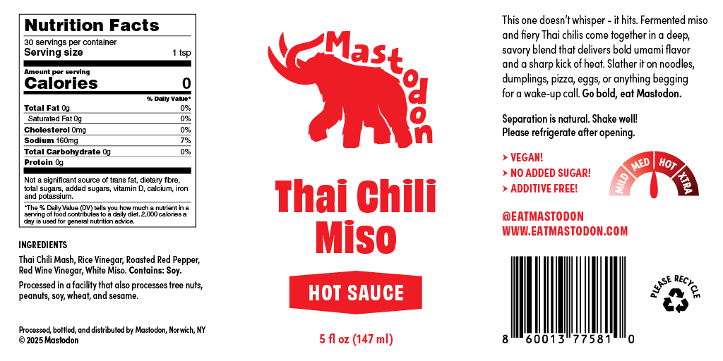 Thai Chili Miso Hot Sauce 5oz