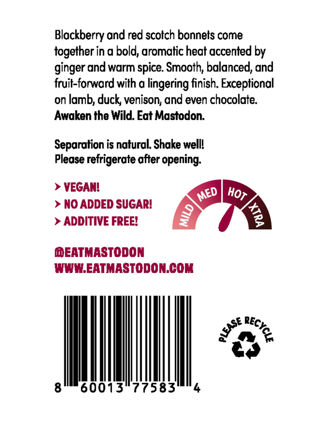 Blackberry Scotch Bonnet Hot Sauce 5oz