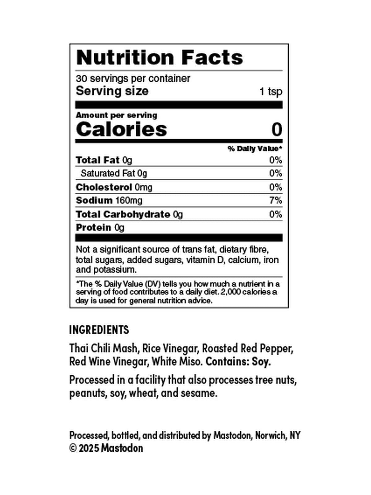 Thai Chili Miso Hot Sauce 5oz